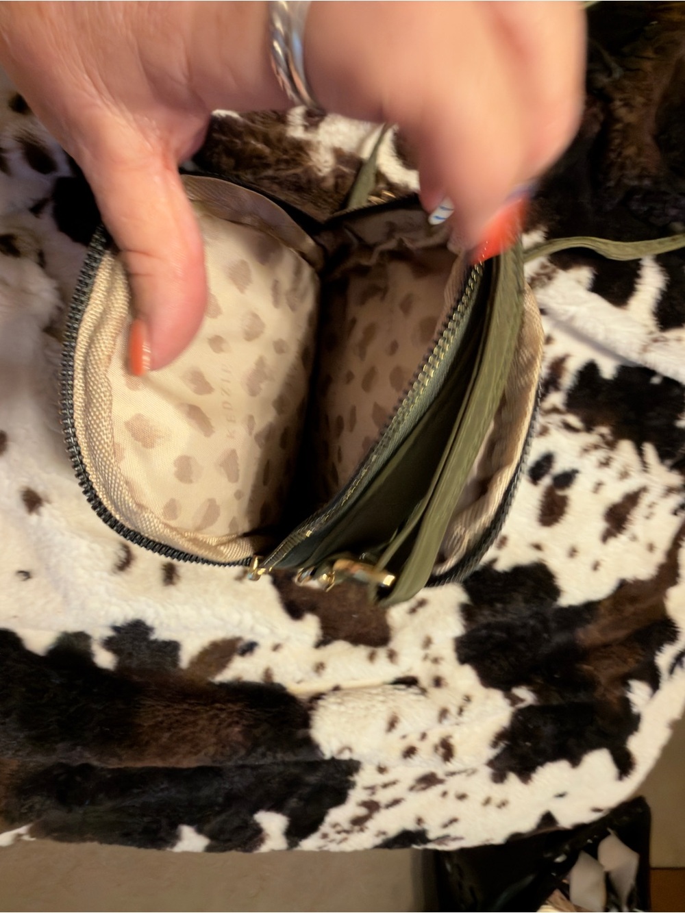 kenzie Olive Green Mini Crossbody Bag - Picture 2 of 3